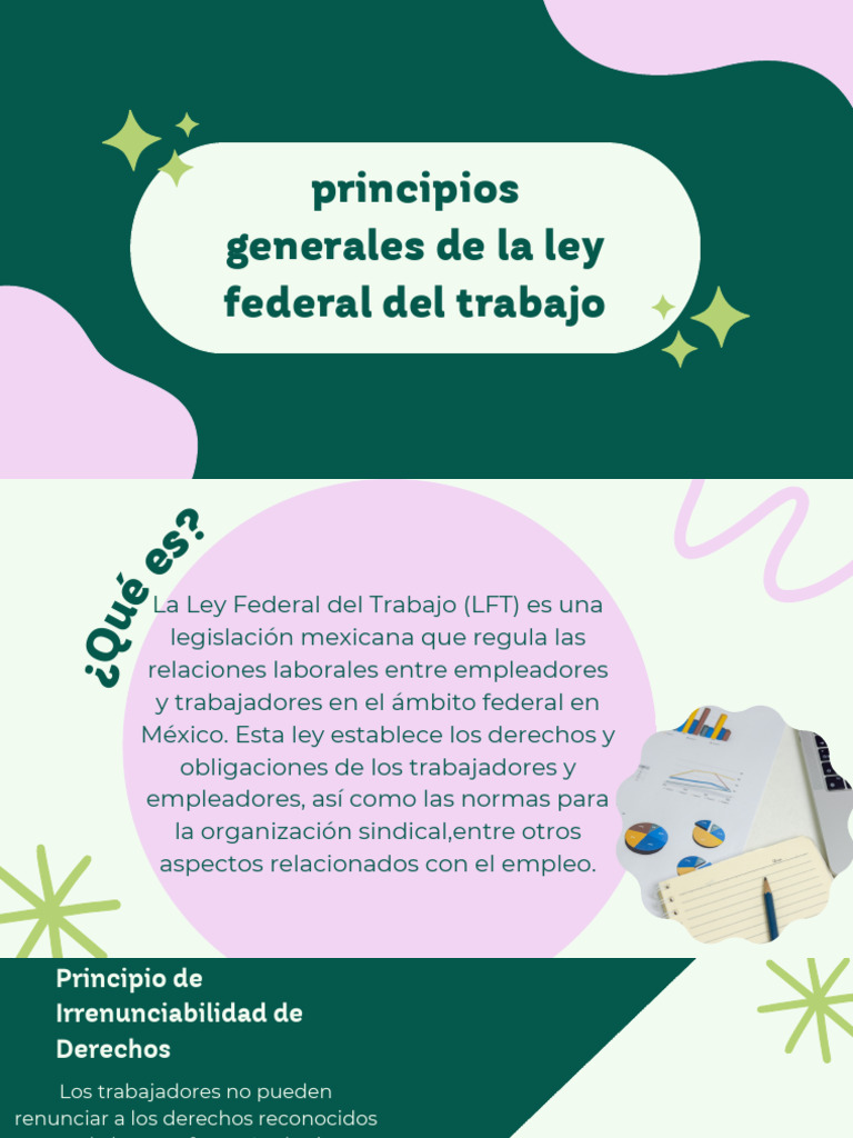 Principios de la Ley Federal del Trabajo | PDF