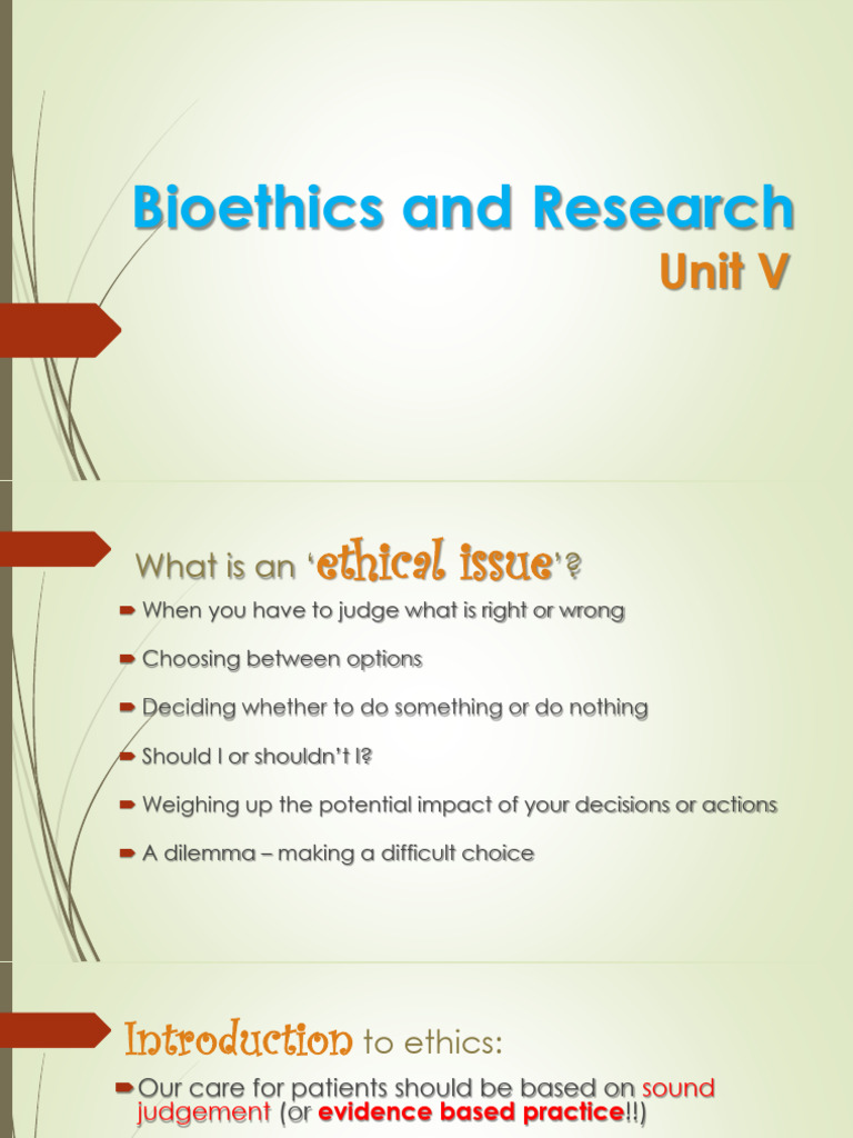 Mod 4 Bioethics And Research Pdf Nursing Medicine