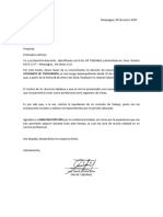 CARTA DE RENUNCIA LUIS DAVID ARRATIA ACHO