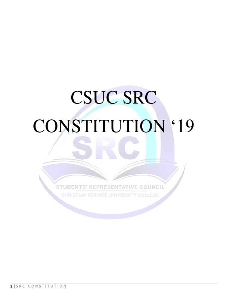 SRC Constitution | PDF | Presidents Of The United States | American ...