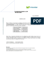 Certificacion Ip Fija Movistar