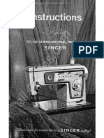 Singer Stylist 476 Sewing Machine Instruction Manual
