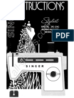 Singer Stylist 518 Sewing Machine Instruction Manual