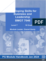 OBBS PG Module Handbook BMGT 7046 Developing Skills For Business and Leadership Jan 2024