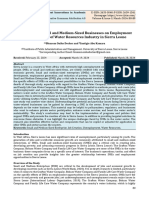 The Impact of Small and Medium-Sized Businesses On Employment Prospects: Case of Water Resources Industry in Sierra Leone