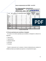 Índice de Accidentes - Empresa Pacífico S.R.L. 2019: 3.4.5 Índice de Seguridad Pre Implementación Del PSBC - Año 2019