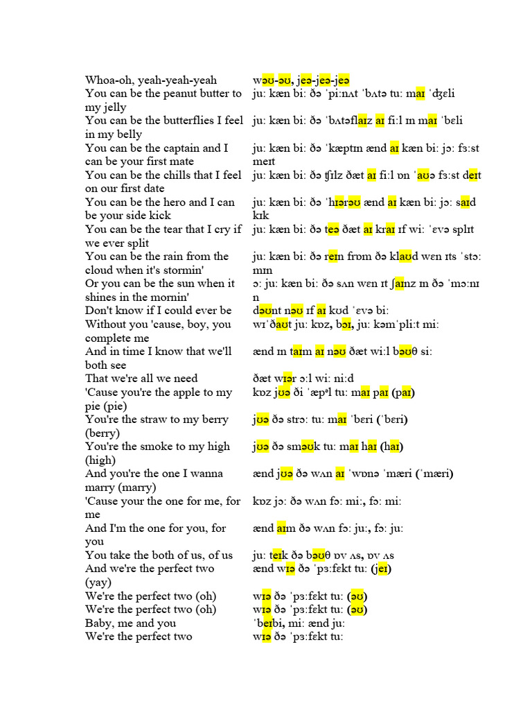 Perfect Two Diphthongs | PDF