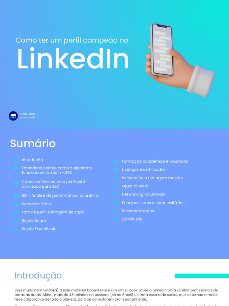 Otimize Seu Perfil no LinkedIn para Sucesso | PDF | SEO | LinkedIn
