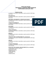 Lista de Utiles 3° y 4° Basicos 2024