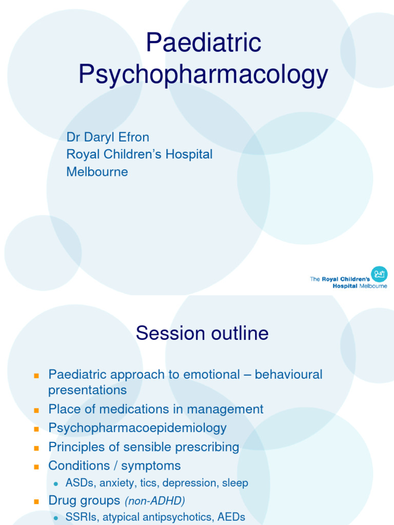 Community Paeds, Psychpharm non-ADHD-DEfron | PDF | Selective Serotonin ...