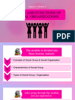 UCSP Forms Function of Social Organization
