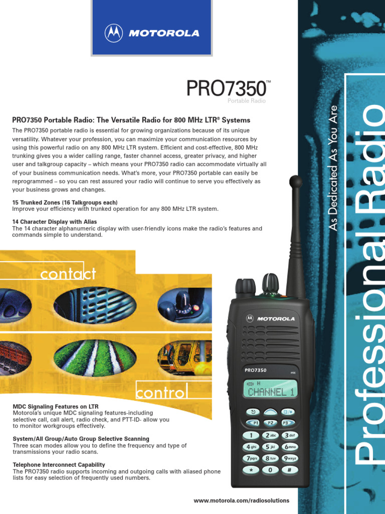 Radio Motorola PRO7350 | PDF | Radio | Broadcasting