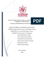Ensayo Sobre Políticas Del Estado - Poltica N°19 Y N°15