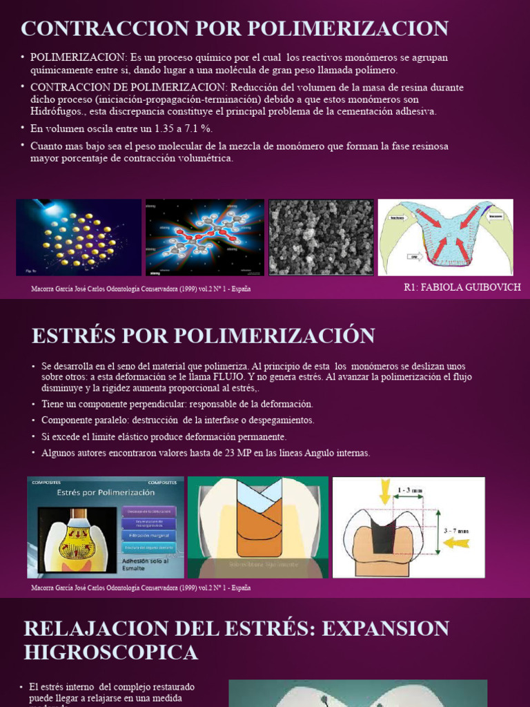 Contracción y expansión en polimerización | PDF | Polimerización ...