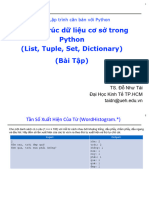 07 Lap Trinh Co Ban - List, Tuple, Set, Dictionary (BT)