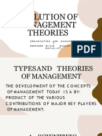 Evolution of Management Theories