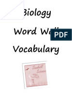 Biology Word Wall Vocabulary