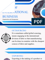 Stage of International Business