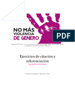 Ejercicio de Citación Violencia de Género