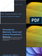 Piezoelectric Materials Direct and Inverse Piezoelectric Methods