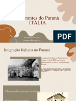 Imigração Italiana No Paraná