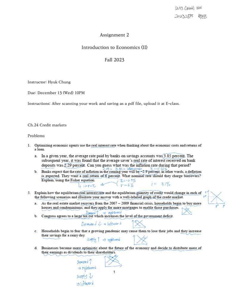 Principle2 Assignment+2 | PDF | Interest | Labour Economics