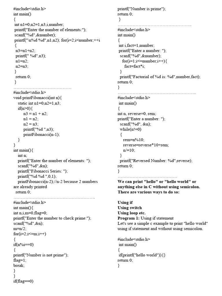 C language practice 3 days pdf computer science computer programming