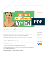Les Pronoms Compléments y Et en - Parlez-Vous French
