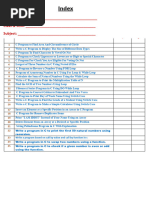 C Practical Index