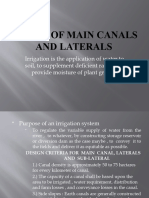 Design of Main Canal and Laterals