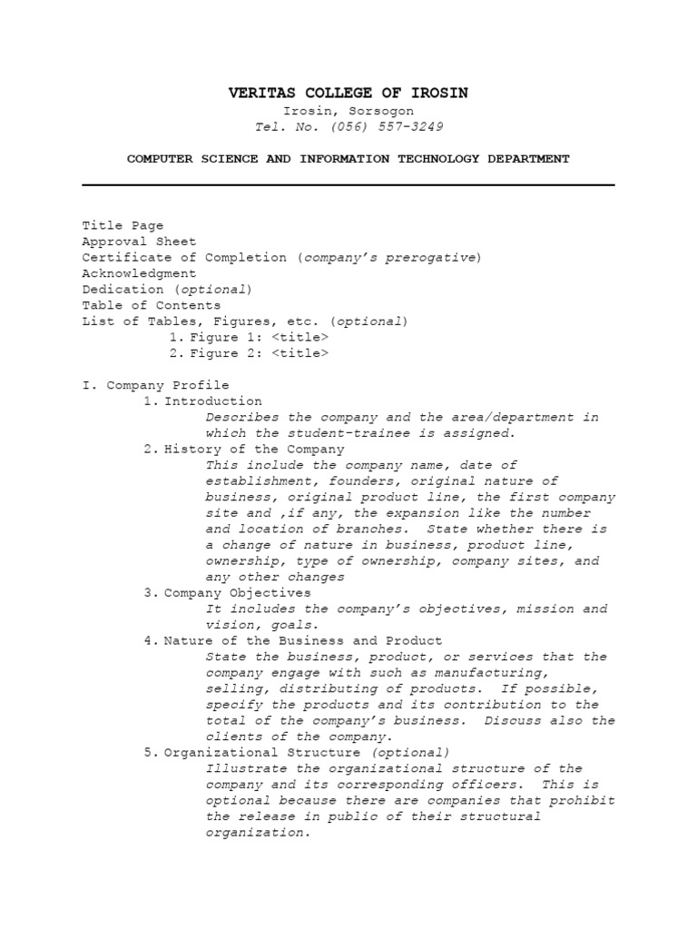 Ojt Narrative Report For It Degree Pdf