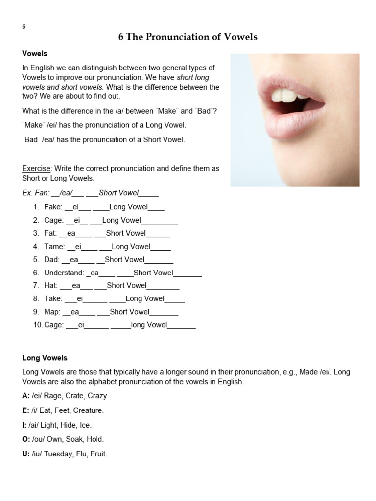 6 The Pronunciation Of Vowels Download Free Pdf Vowel Languages