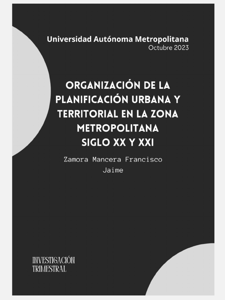 Desarrollo Territorial en La Zona Metropolitana de La CDMX | PDF ...