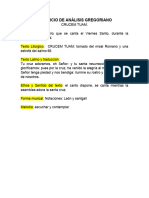 Ejercicio de Análisis Gregoriano