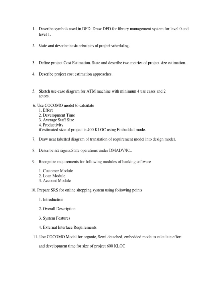 Principles Of Project Scheduling