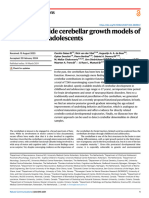 Population-Wide Cerebellar Growth Models of Children and Adolescents