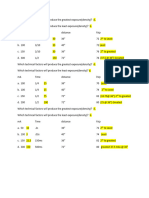 Distance Problems Answers