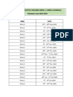 Week 1&2 Schedule 2023-2024