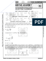 9TH - 5.electric Current - Practice Sheet - Solutions