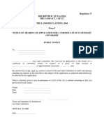 Land Form9 Public Notice For Customary Land