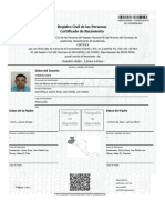 Registro Civil de Las Personas Certificado de Nacimiento: - Guedvin Adán, Lémus Lémus
