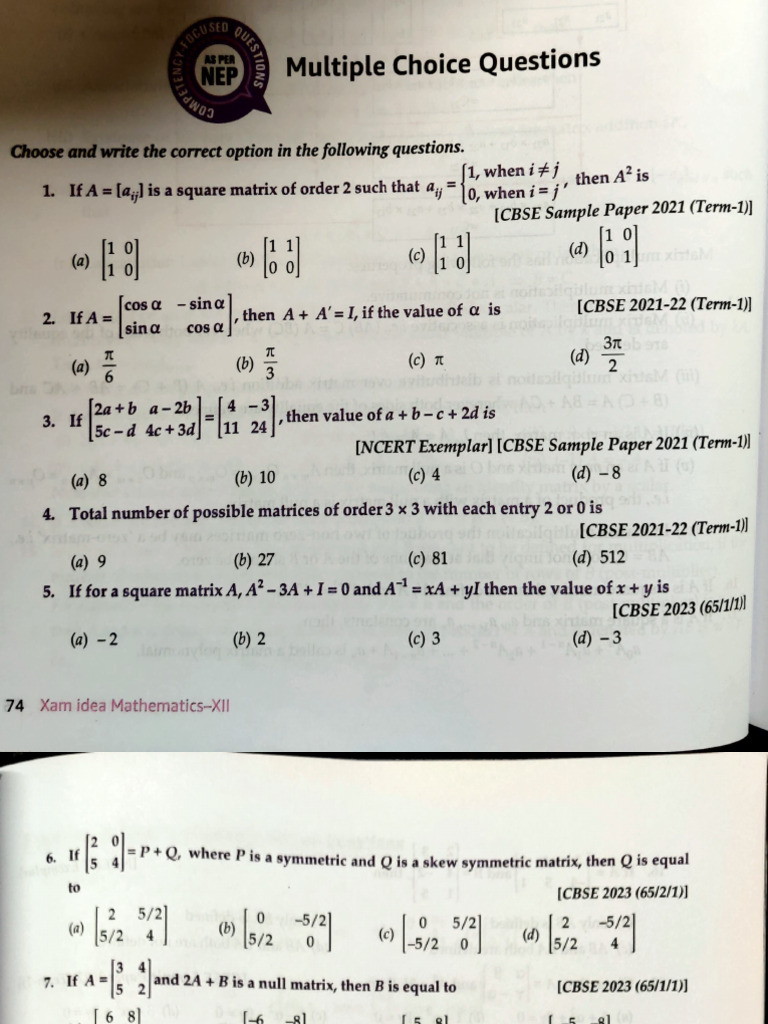 Adobe Scan Mar 05, 2024 | PDF | Matrix (Mathematics) | Linear Algebra