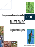 Filiere Piment Région Analanjirofo