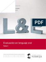 Tema 3. Evaluación en El Lenguaje Oral