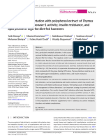 Effect of Supplementation With Polyphenol Extract of Thymus Lipid Profile in High-Fat Diet - Fed Hamsters