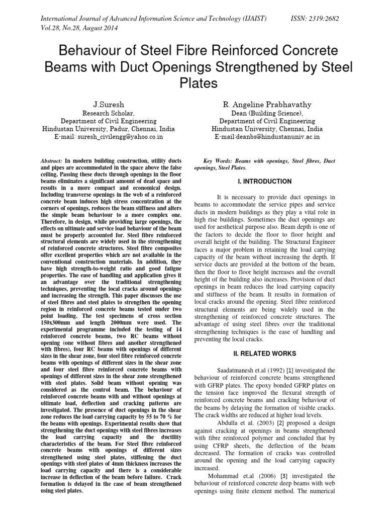 Strengthening Duct Openings in Beams | PDF | Reinforced Concrete | Beam ...