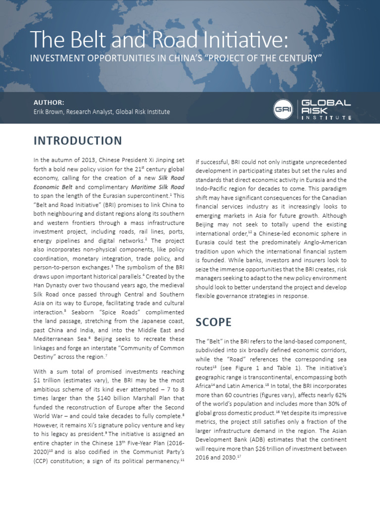 The Belt and Road Initiative | PDF | Bonds (Finance) | Renminbi