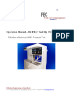 Manual - Filter Oil Test Rig - ISO 1 & 3