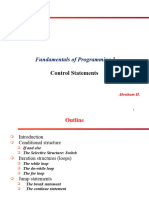 Fundamentals of Programming I: Control Statements