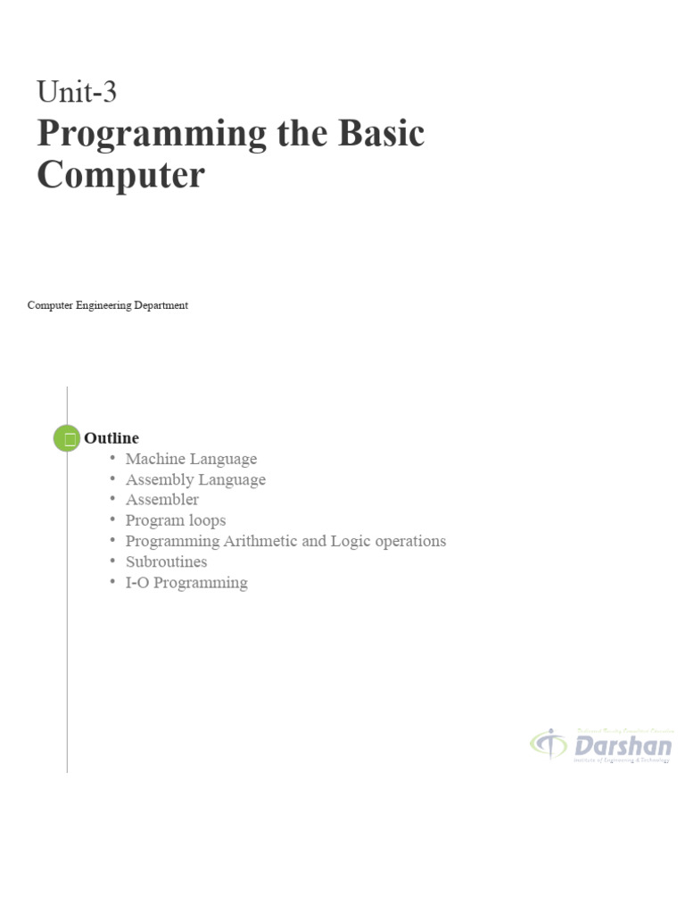 Assembly Language Programming Basics | PDF | Assembly Language ...